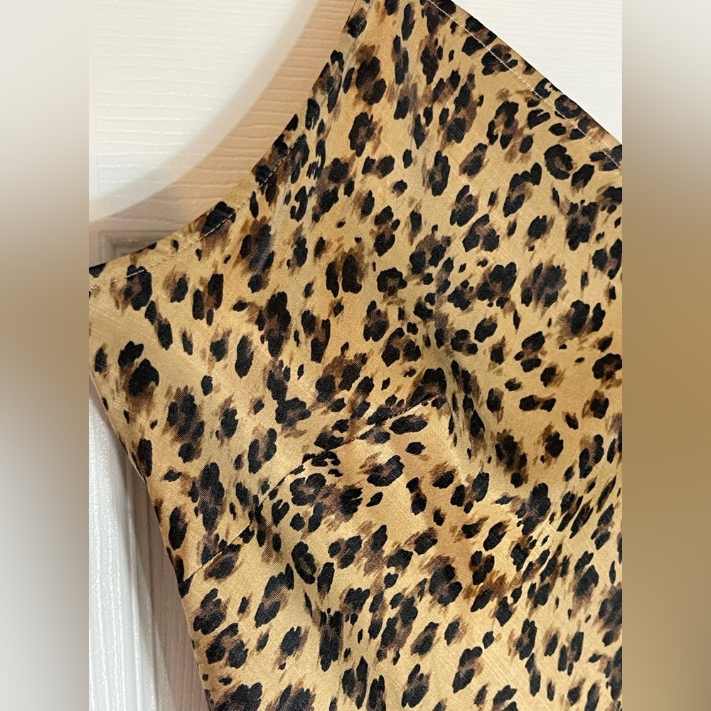 NWT: TIME AND TRUTru Brown Leopard Midi Slip Dress Size 16-18 - Picture 4 of 9